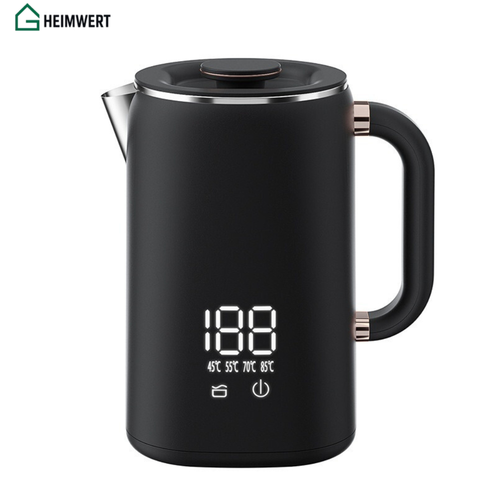 Heimwert Comfort Control Wasserkocher – Präzise Temperaturregelung, schnelles Erhitzen und elegantes Design für perfekt temperierte Getränke